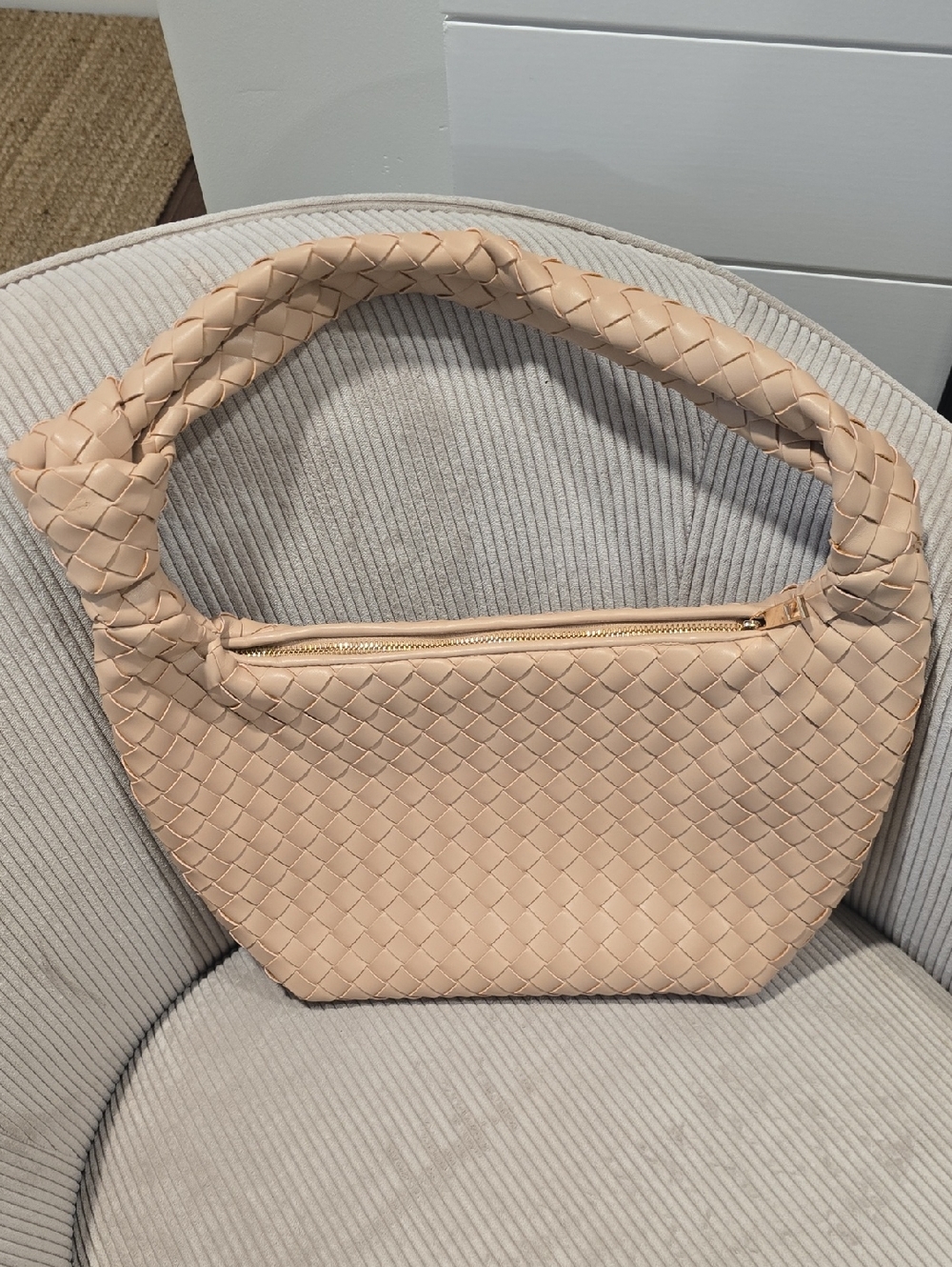 a new day Blush Woven Shoulder Bag